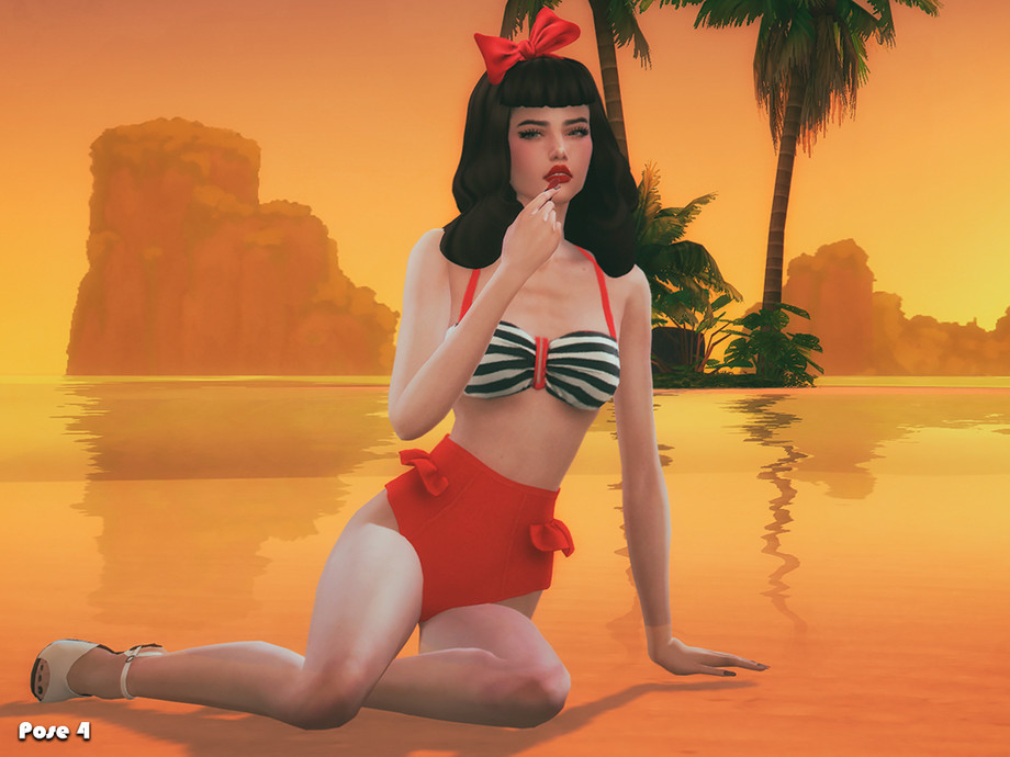 The Sims Resource - Pin up beach - Pose Pack