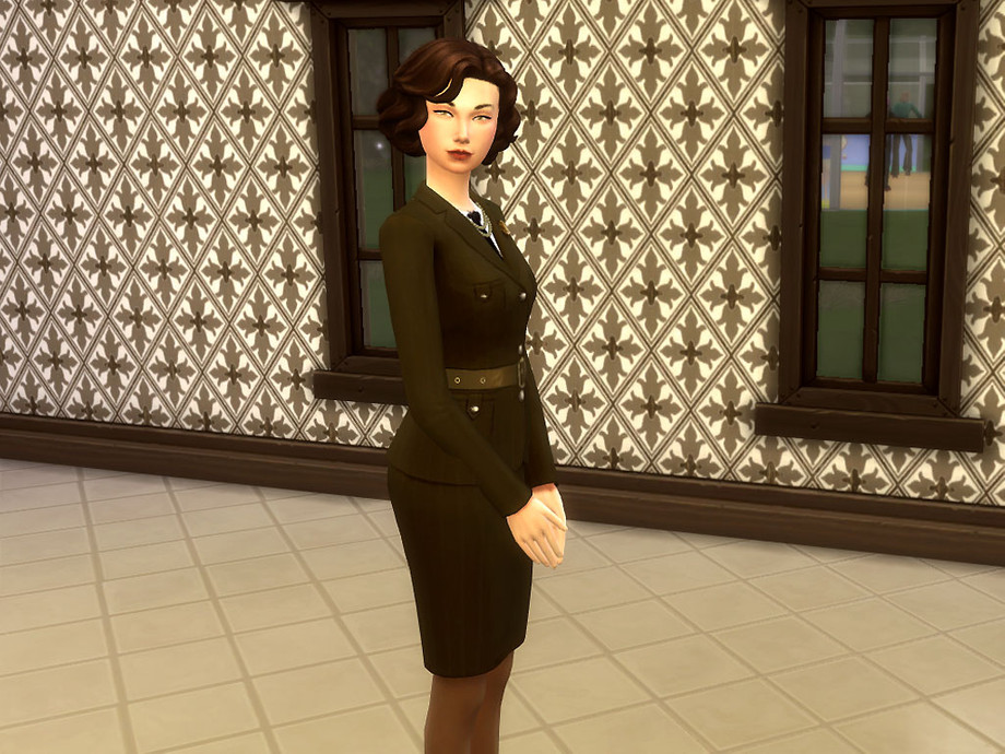 The Sims Resource - Female Military Uniform | 40s Inspired