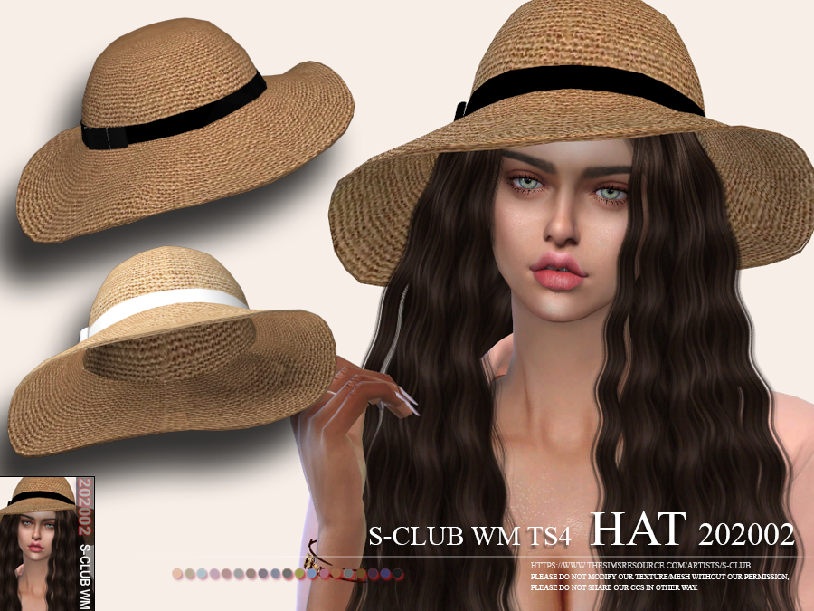 The Sims Resource - S-Club ts4 WM Hat 202002