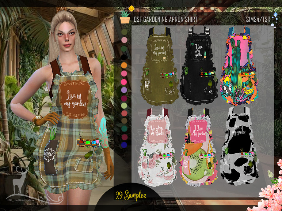 The Sims Resource - DSF GARDERING APRON SHIRT