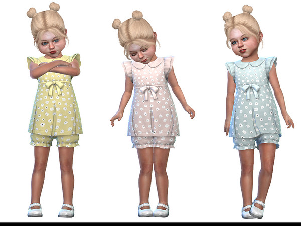 The Sims Resource - Two Piece Dress for Toddler Girls 01 - SP Toddler ...