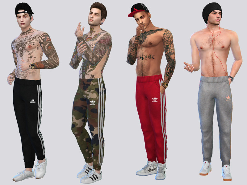 The Sims Resource - ADIDAS Jogger Pants