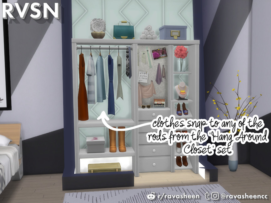 The Sims Resource - Clothes Minded Hanging Clothes