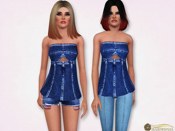 The Sims Resource - Teen Stylish Crop Top