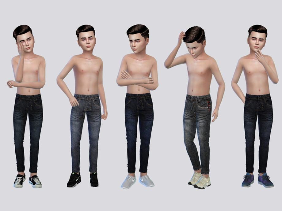 The Sims Resource - Tiger Denim Jeans Kids