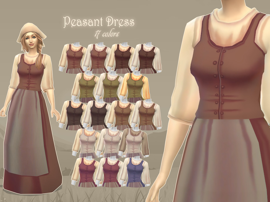 The Sims Resource - Peasant Dress