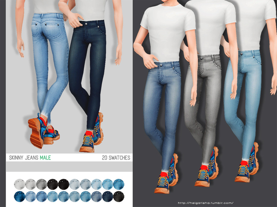 The Sims Resource - Skinny jeans - male