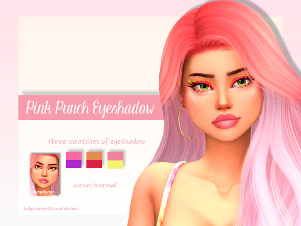 The Sims Resource - Pink Punch Eyeshadow