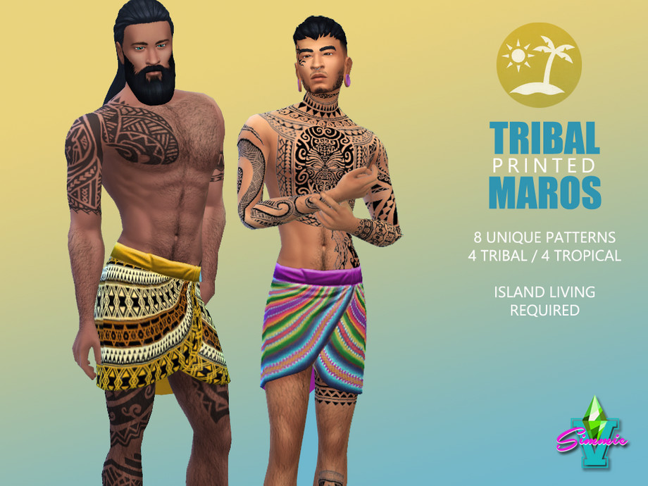 The Sims Resource - SimmieV Tribal Printed Maros