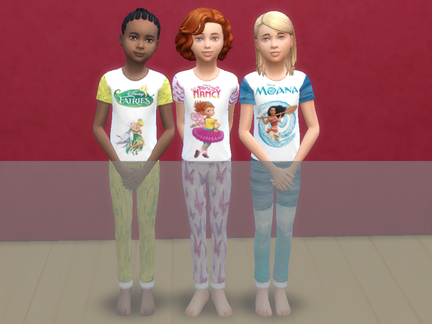 The Sims Resource - Cartoon pyjama shirts for kids