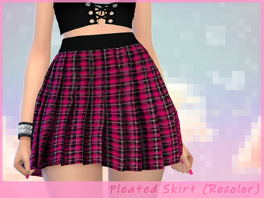 The Sims Resource - Pleated Skirt (Recolor - Mesh Needed)