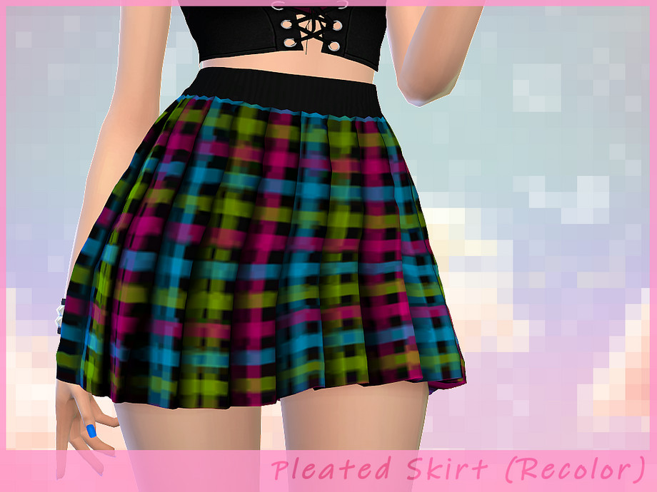 The Sims Resource - Pleated Skirt (Recolor - Mesh Needed)