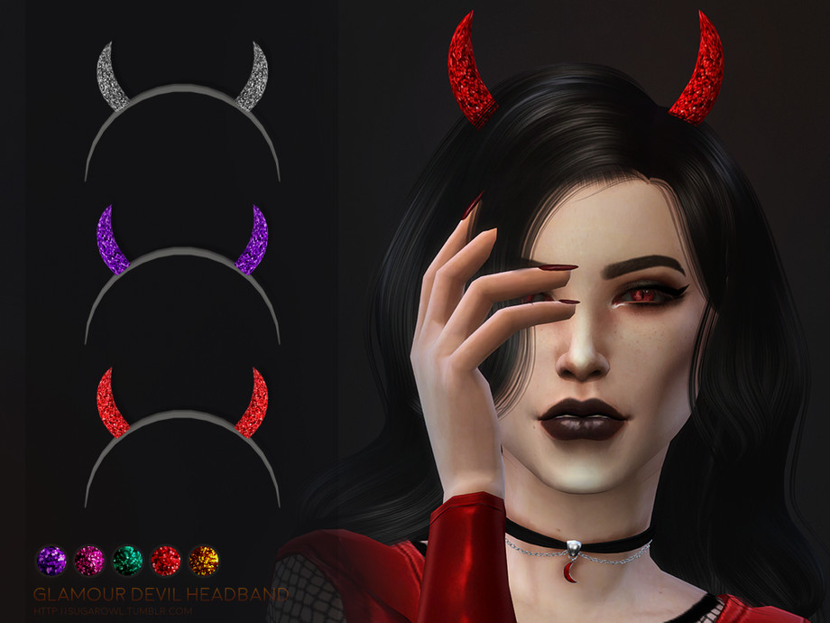 The Sims Resource - Glamour Devil headband | Simblreen 2020