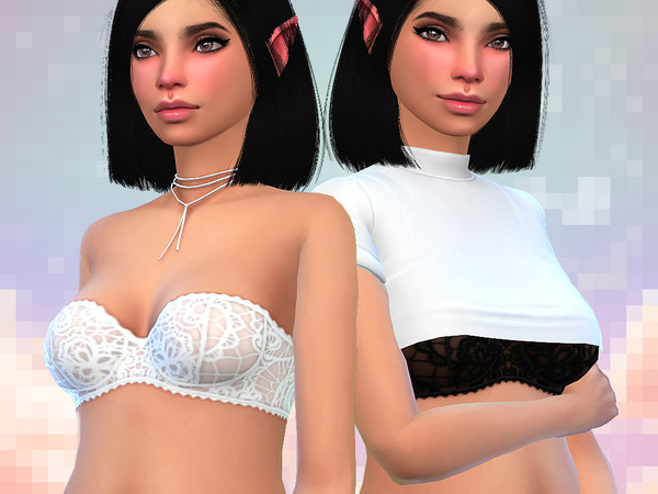 The Sims Resource - Lace Bralette Accessory