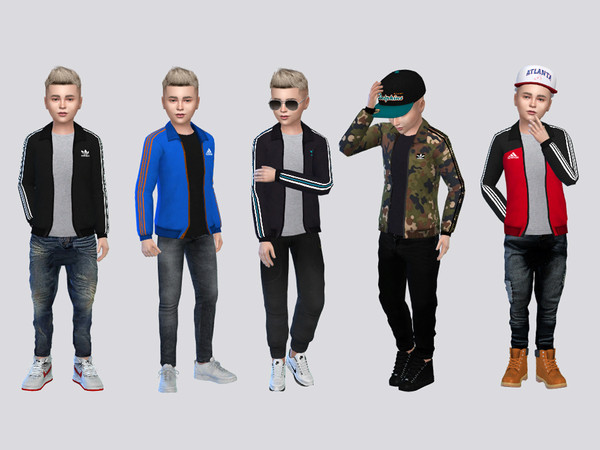 The Sims Resource - ADIDAS Track Jacket Kids