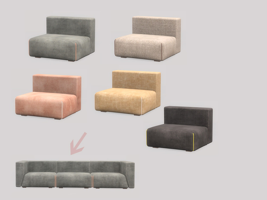 The Sims Resource - Living Avon - Sofa (middle)