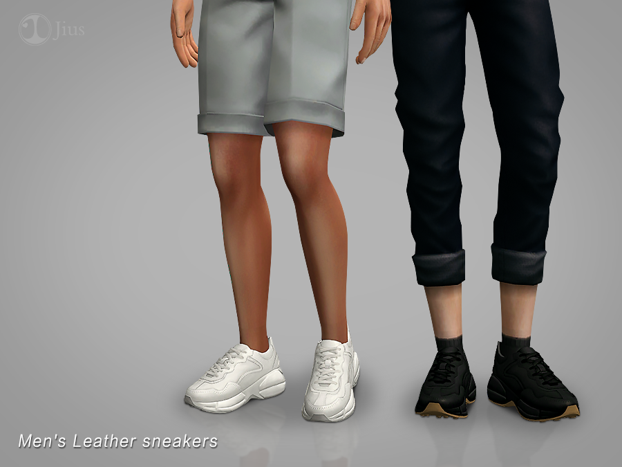 The Sims Resource - Jius-Men's Leather sneakers 01