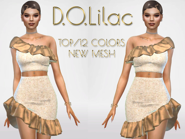 The Sims Resource - D.O.Lilac Crop Top 21