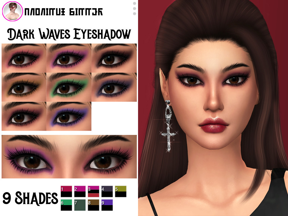 The Sims Resource - Dark Waves Eyeshadow