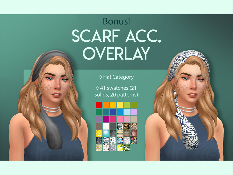 The Sims Resource - Diana Hair Scarf Overlay