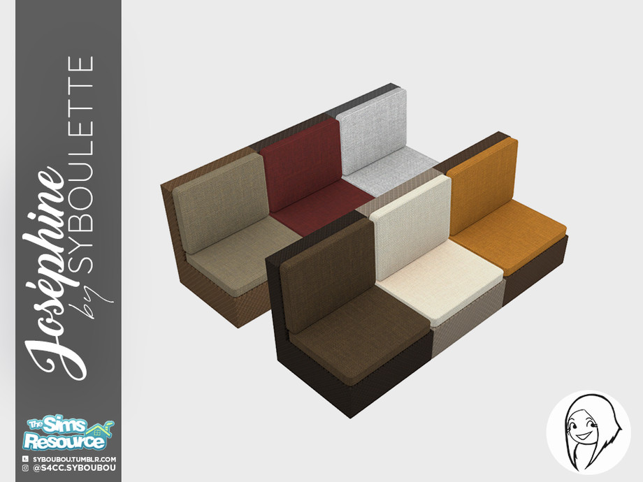 The Sims Resource - Josephine - Modular outdoor sofa (seat)