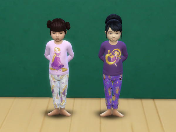 The Sims Resource - Cartoon pyjama for toddlers 2