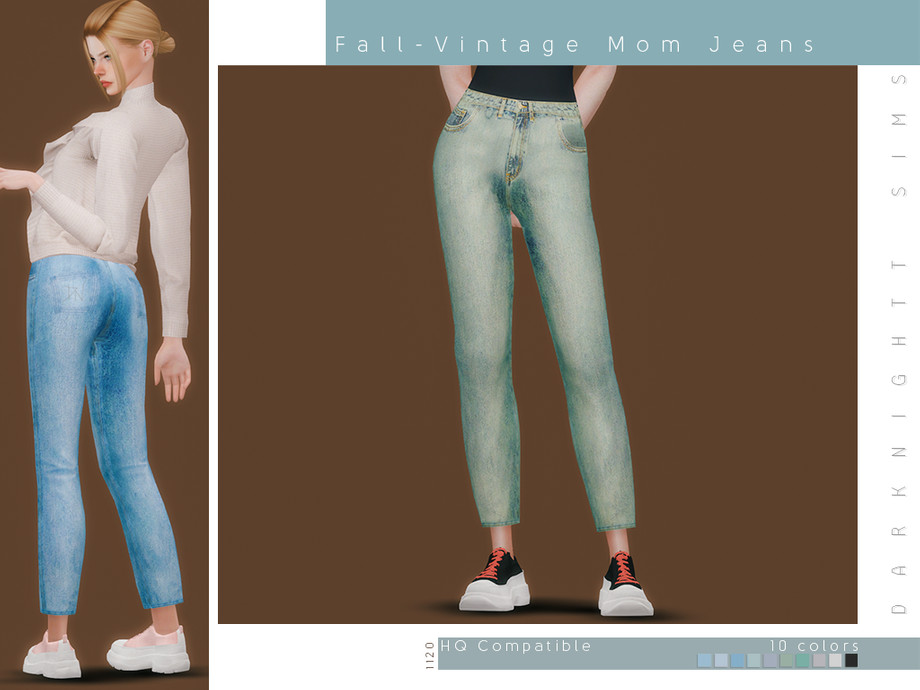The Sims Resource - Fall Vintage Mom Jeans