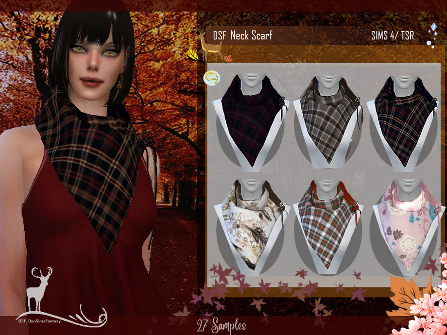 The Sims Resource - DSF NECK SCARF