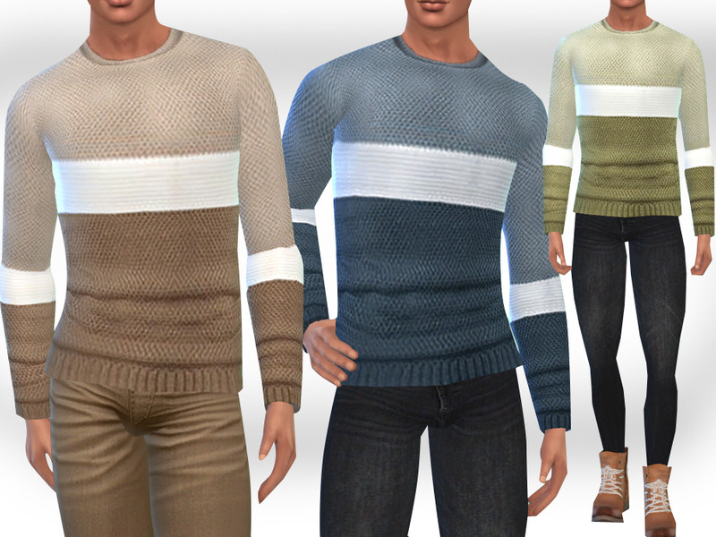 The Sims Resource - Male Sims Sweaters