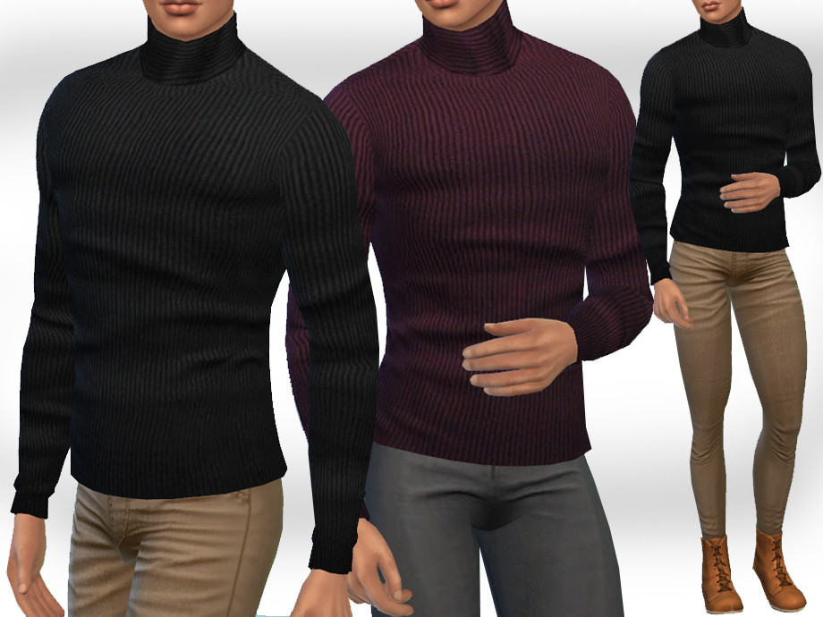 The Sims Resource - TurtleNeck Men Pullovers