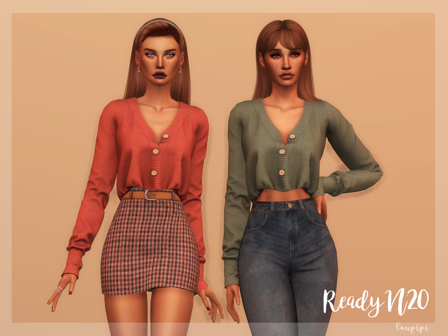 The Sims Resource - Cardigan Top - TP366