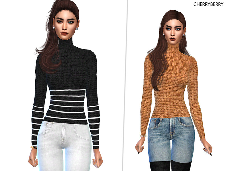 The Sims Resource - Luxury Turtleneck Sweater