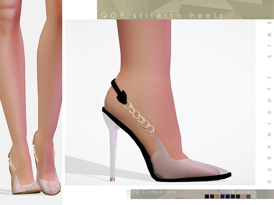 The Sims Resource - QOF Stiletto Heels
