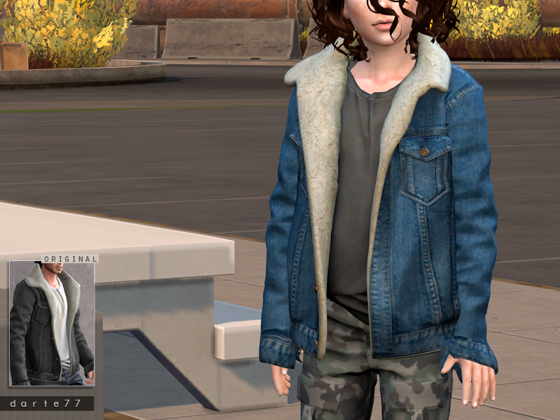 The Sims Resource - Sherpa Trucker Jacket