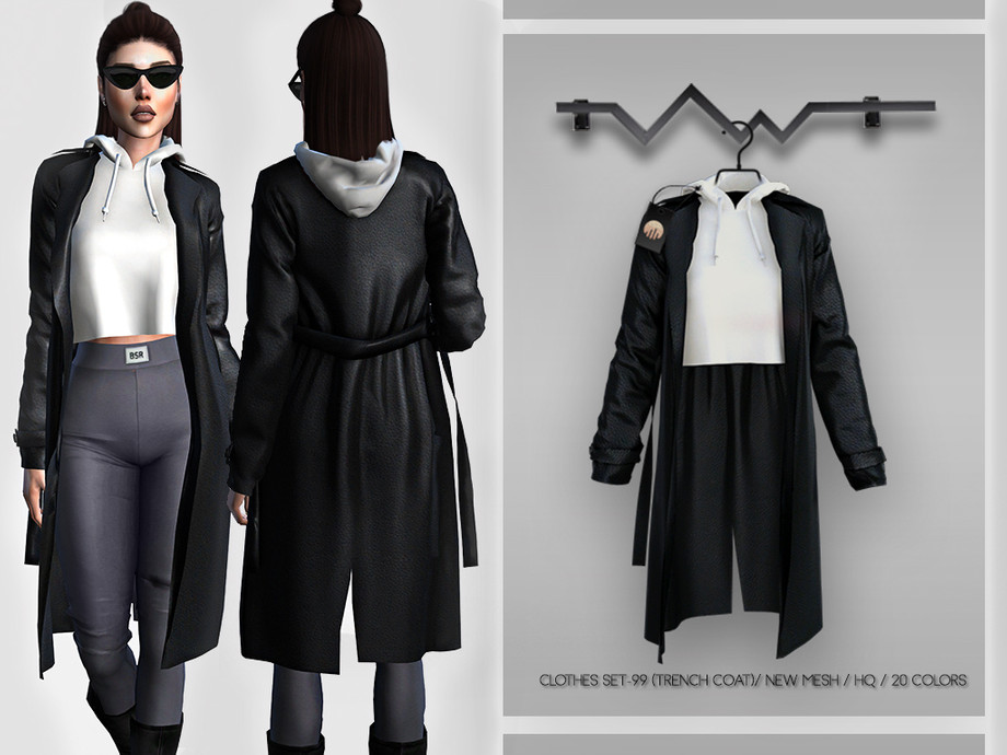 The Sims Resource - Clothes SET-99 (TRENCH COAT) BD369