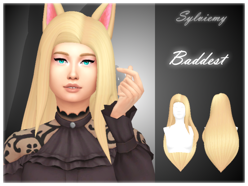 The Sims Resource - Ahri The Baddest Hairstyle Set