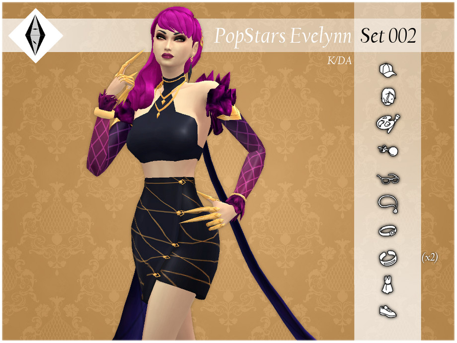 The Sims Resource - K/DA PopStars Evelynn - Set002
