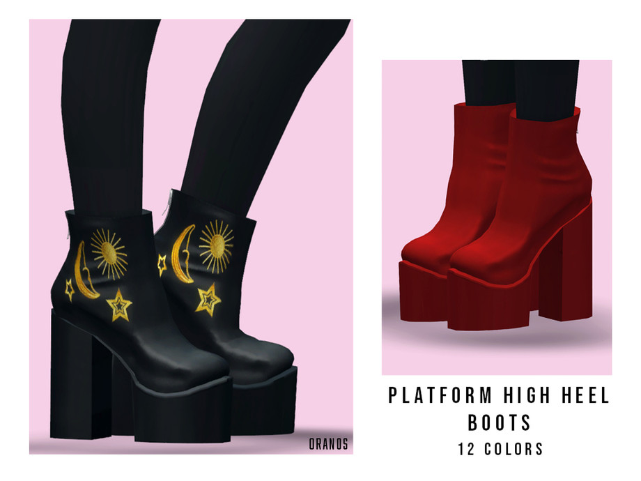 The Sims Resource - Platform High Heel Boots