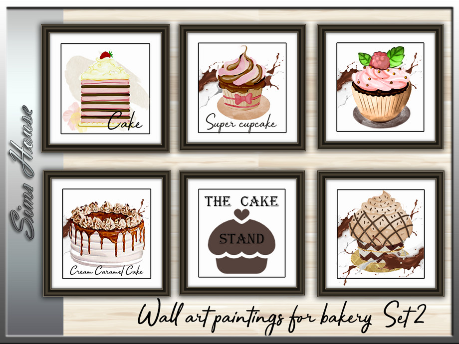 The Sims Resource - Wall Art Picture For Bakery Set 2