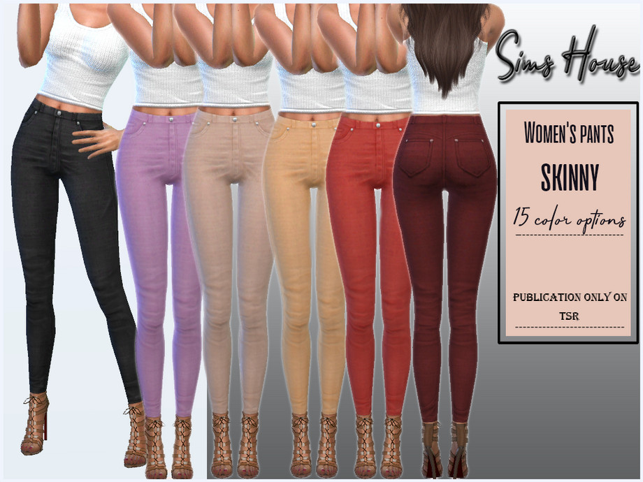 The Sims Resource - Women's Classic Skinny Pants