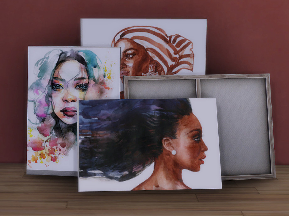 The Sims Resource - African Beauty Canvases