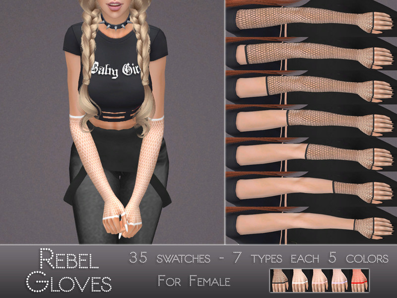 The Sims Resource - Rebel Gloves