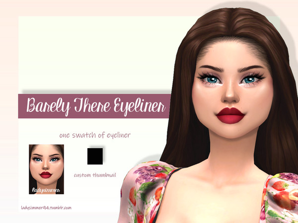 The Sims Resource - Barely There Eyeliner