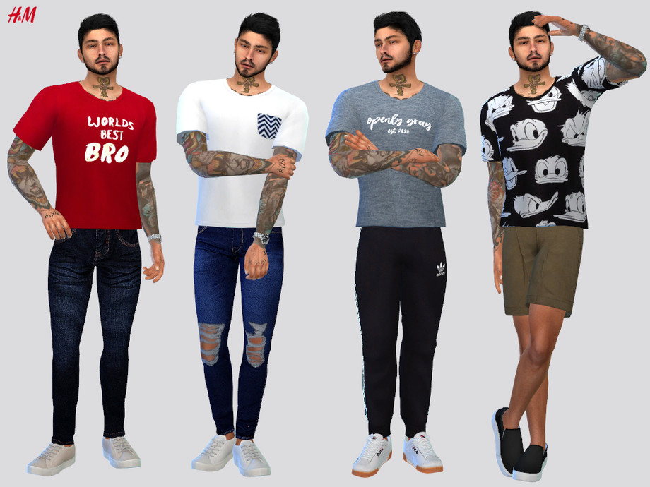 The Sims Resource - H&M Selected Tees