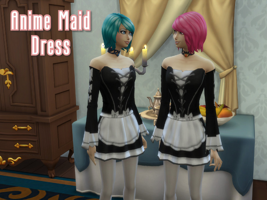 The Sims Resource - Anime Maid Dress