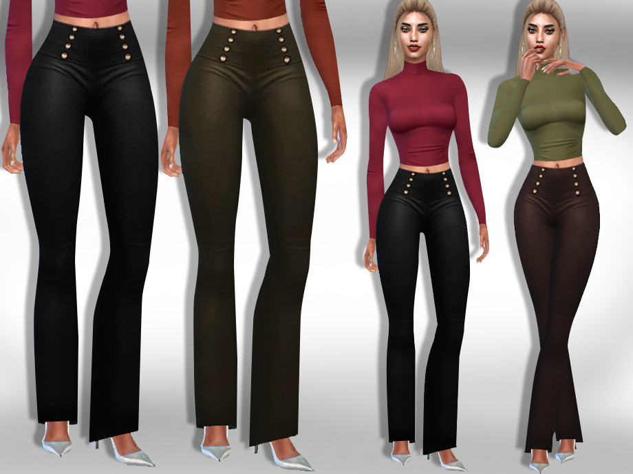 The Sims Resource - Female Casual and Formal Button Pants