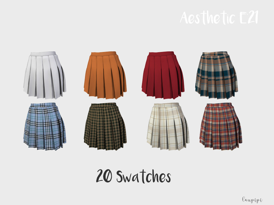 The Sims Resource - Pleated Skirt - BT384