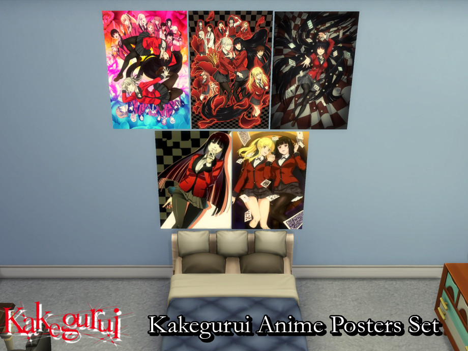 The Sims Resource - Kakegurui Anime Posters Set - REQUIRES MESH