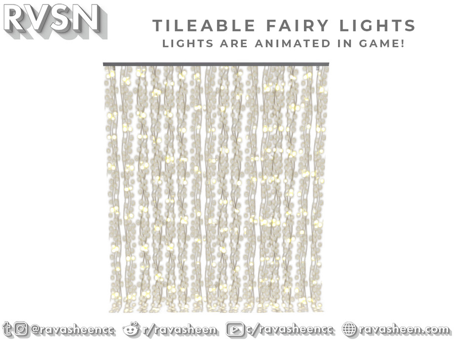 The Sims Resource - Wide Wall Fairy Lights