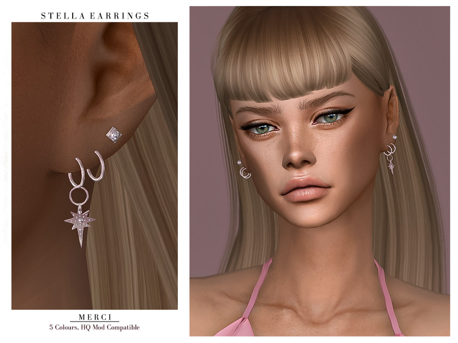 The Sims Resource - Stella Earrings